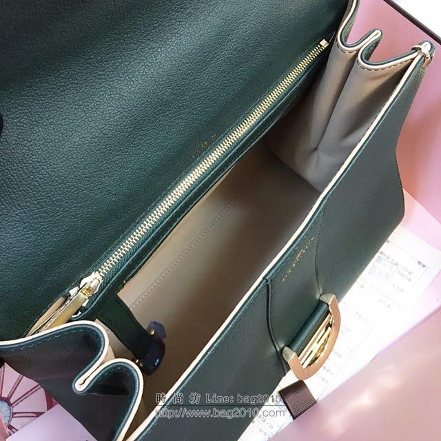 DELVAUX女包 頂級原單 Brillant系列 DV0028翡翠綠 大號 德爾沃女手提包 顆粒紋牛皮 DELVAUX單肩包  fcs1025